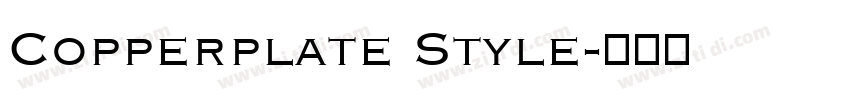 Copperplate Style字体转换